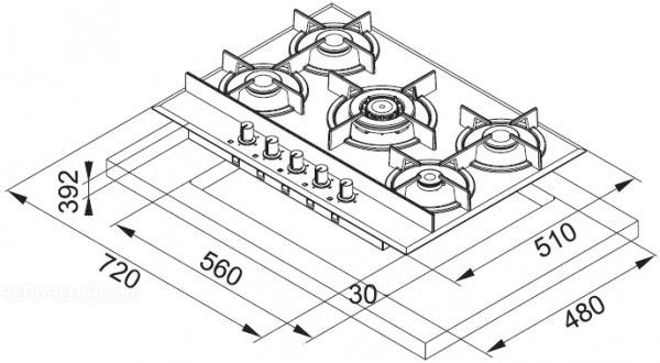 FRANKE Варочная поверхность FHCR 705 4G TC WH C белый