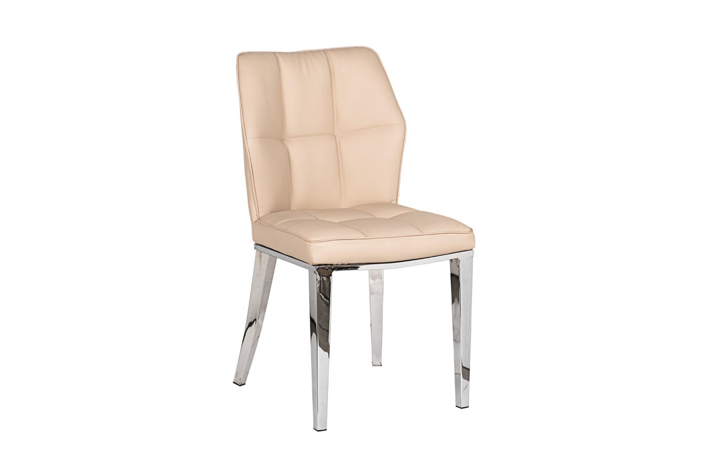 Стул экокожа розовая/хром 48*58*84см