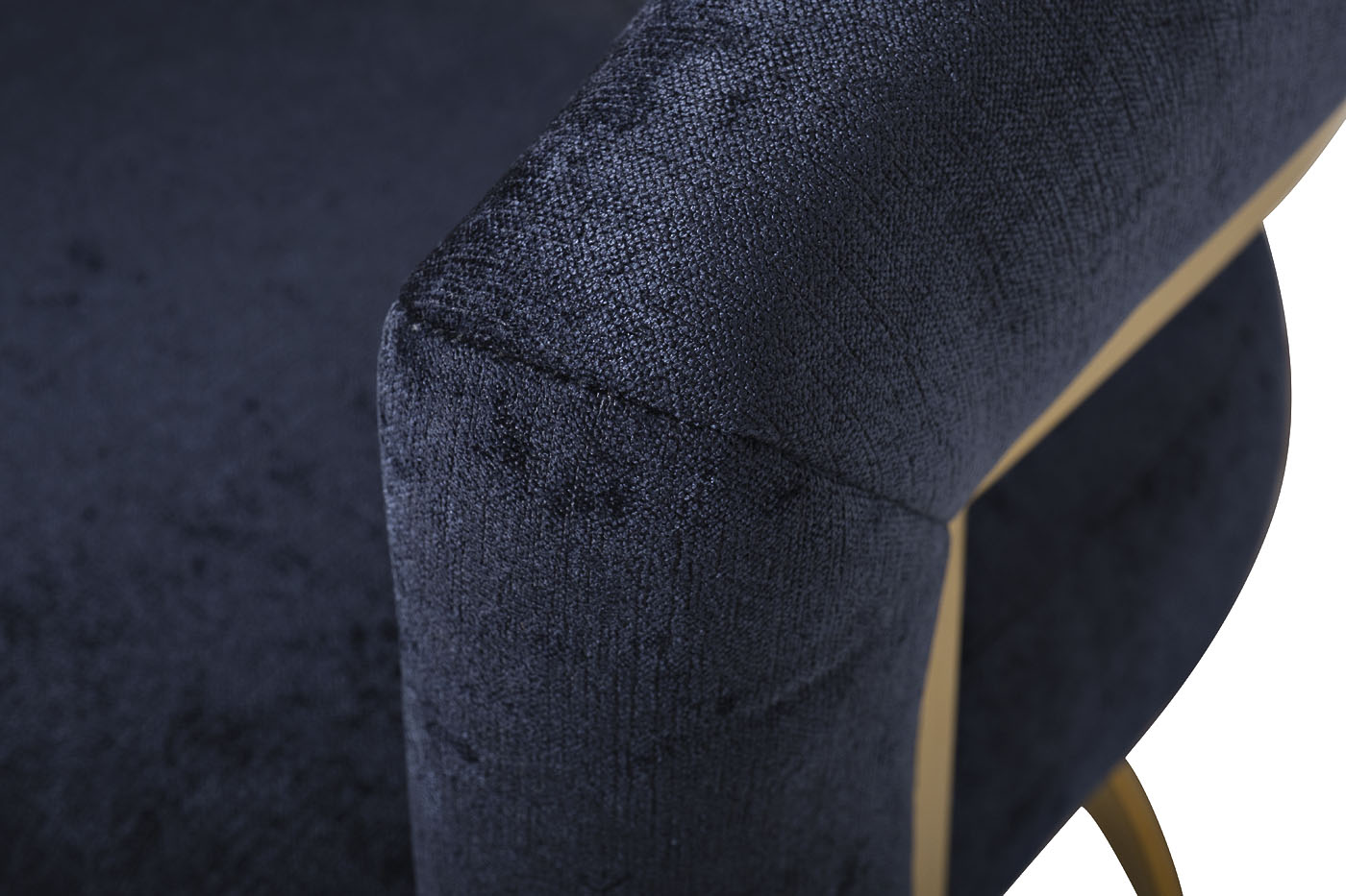 Стул велюр синий/золото 67*66*85см
