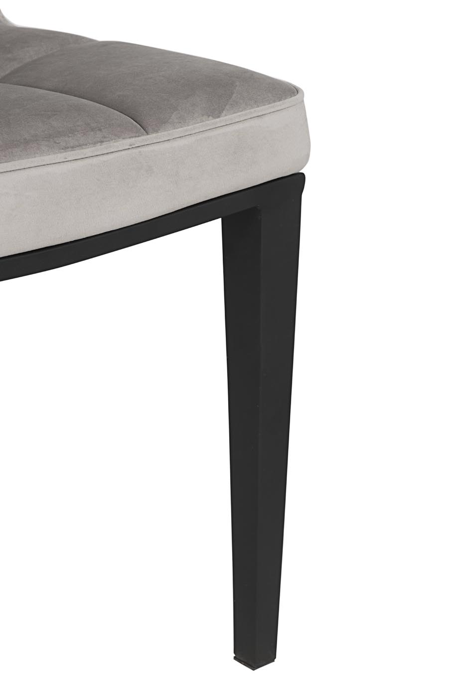 Стул велюр серый/черн.металл 48*58*84см