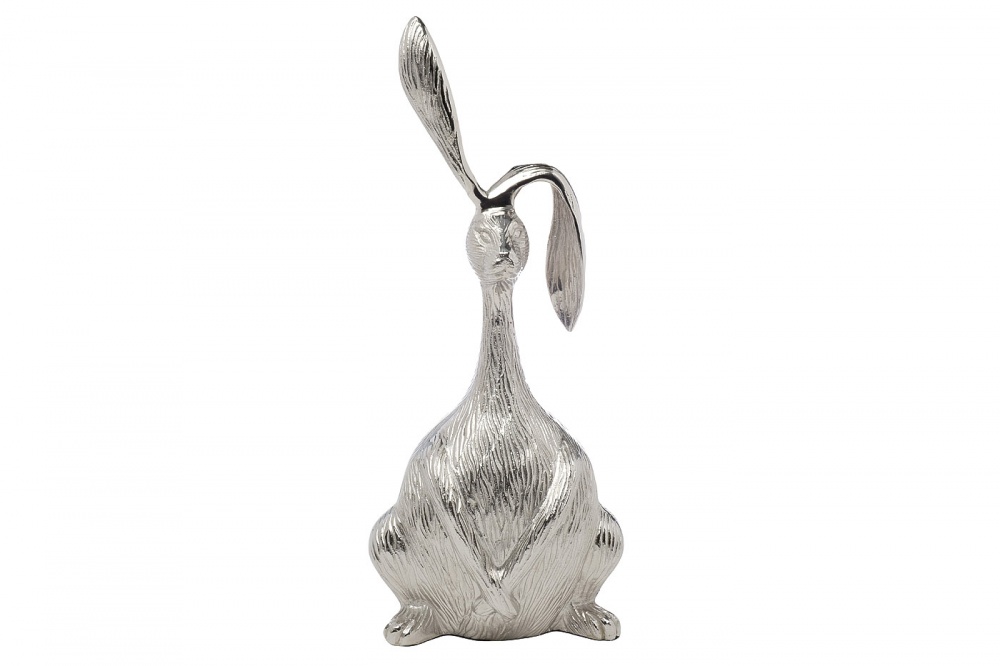 Статуэтка "Кролик" цвет хром 17*12*37см