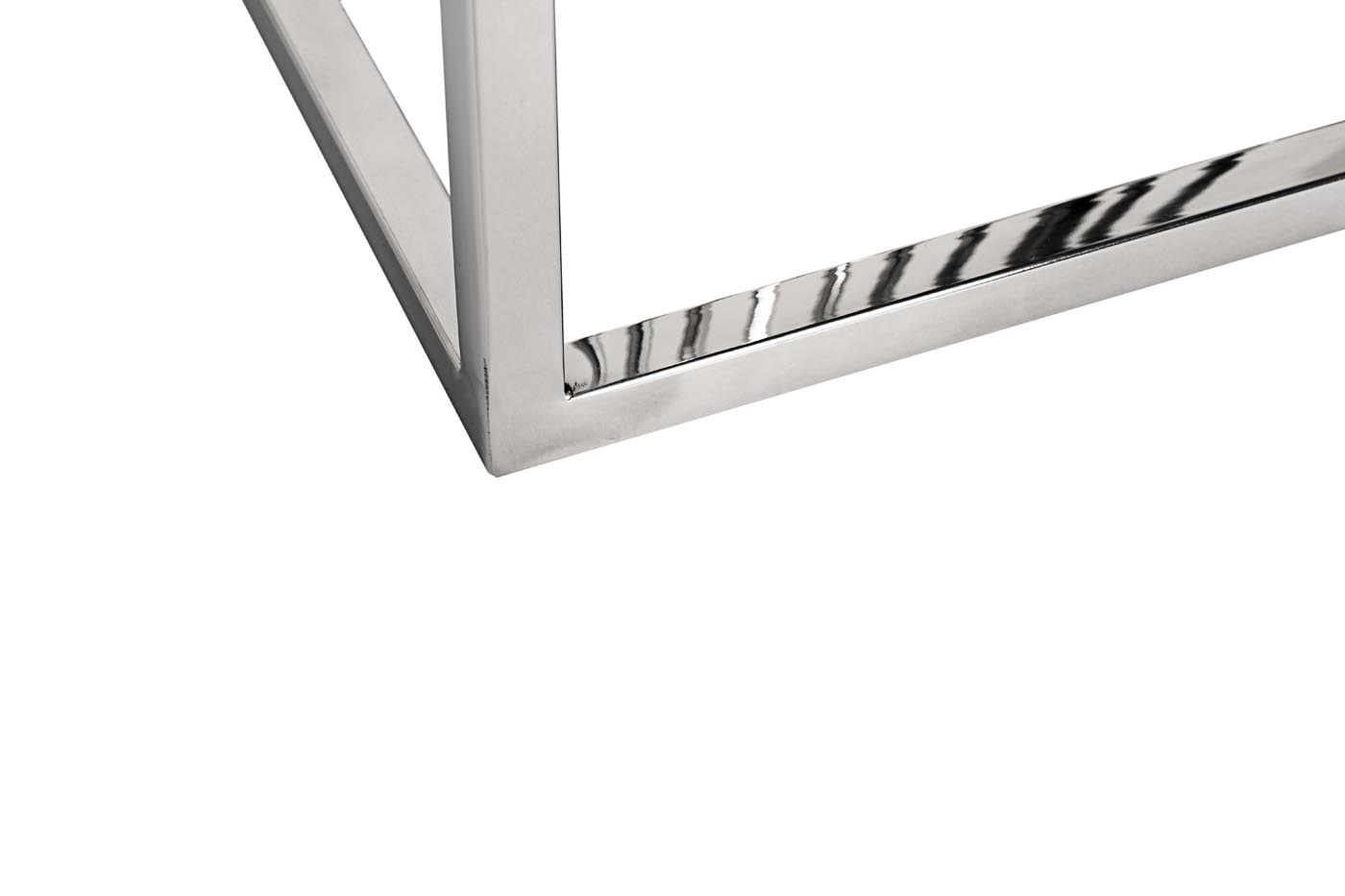 Стол журнальный стекло черн/серебро 13RXET8083M-SILVER