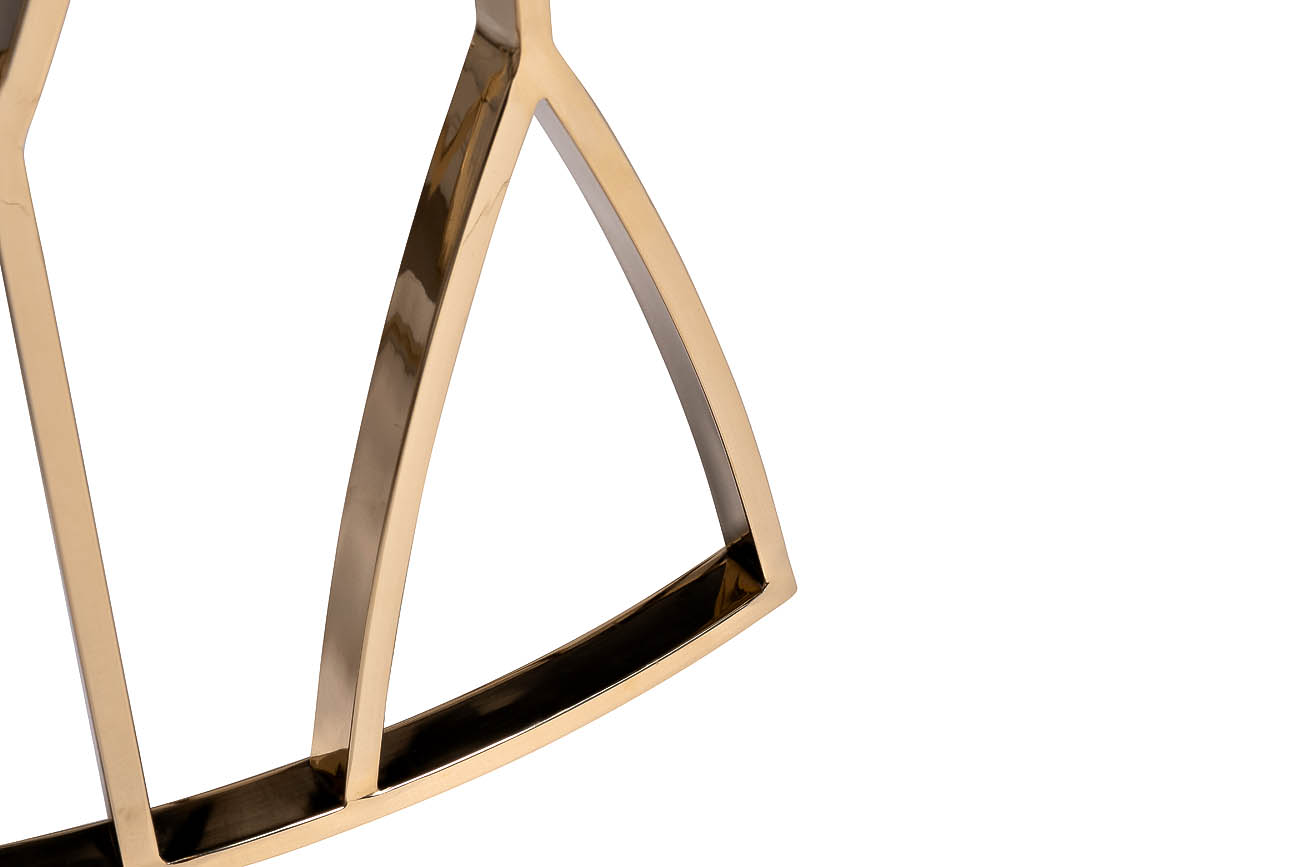 Стол журнальный стекло черн./золото d90*45см