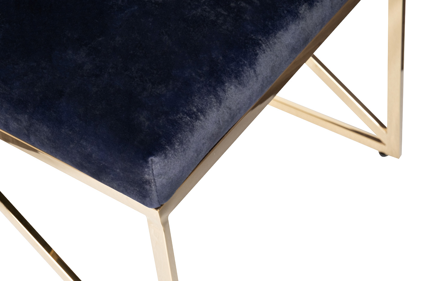 Стул велюр темно-синий/золото 30C-DX-2014 BLU