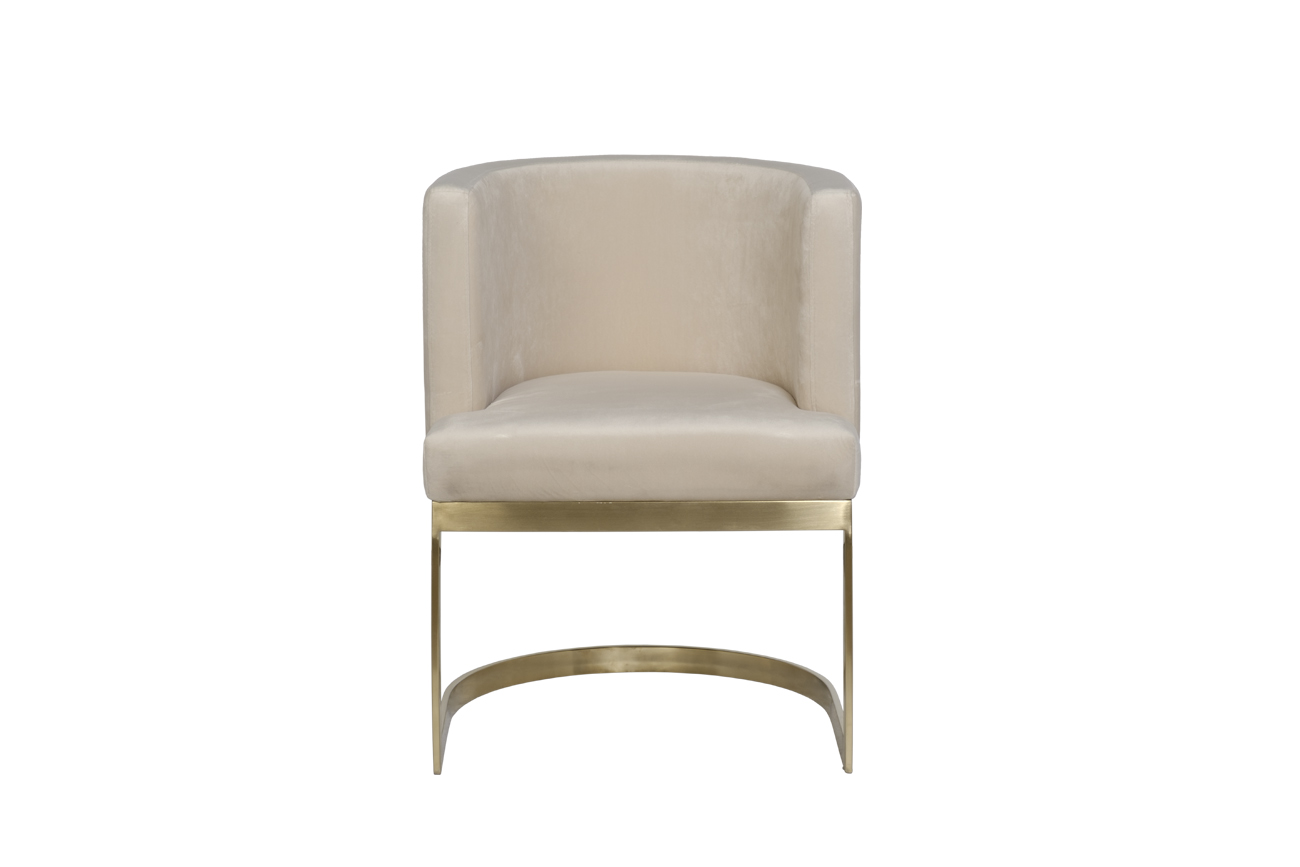 Стул велюр бежевый 76AR-612GOLD-CR