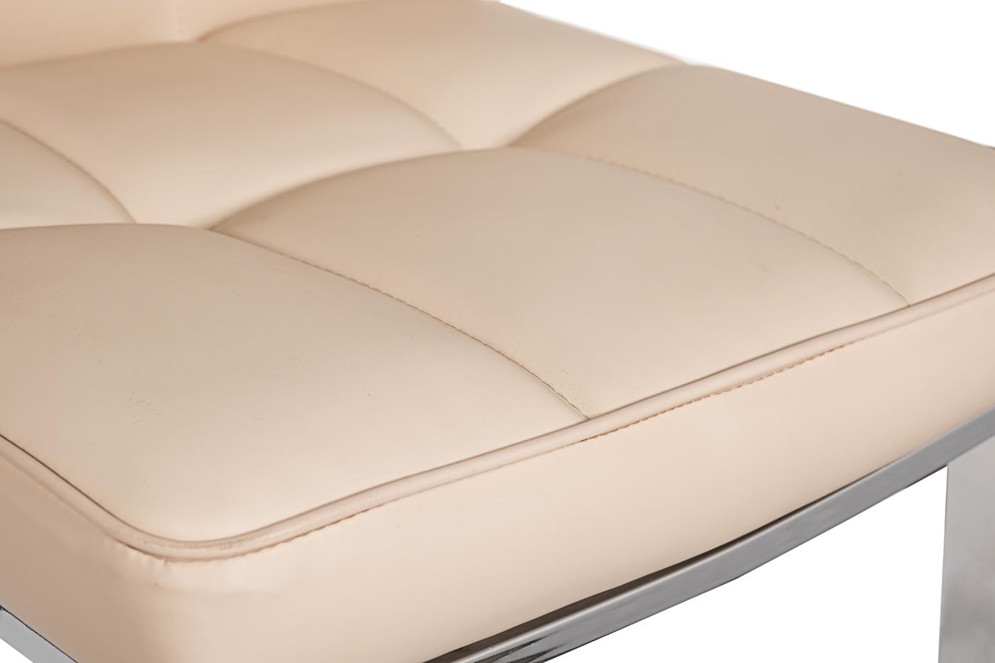 Стул экокожа розовая/хром 48*58*84см