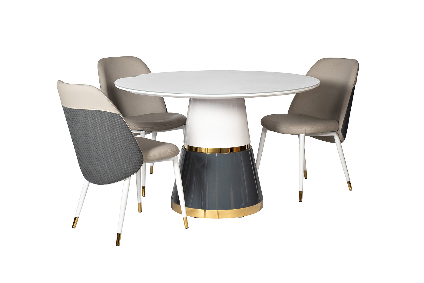 Стул экокожа бежевая/серая 30C-DX-2100