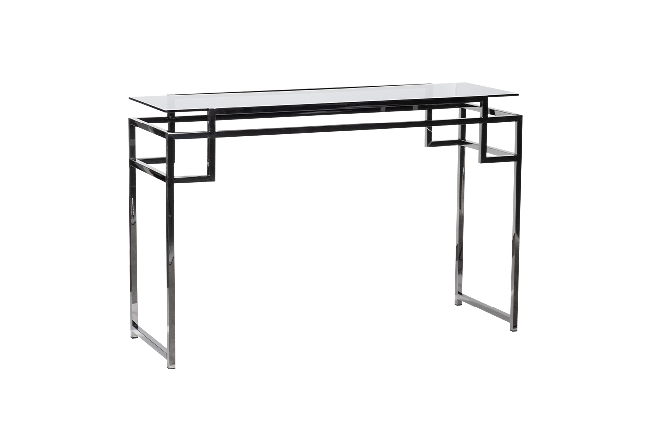 Консоль темн.стекло/темн.хром 120*40*78см