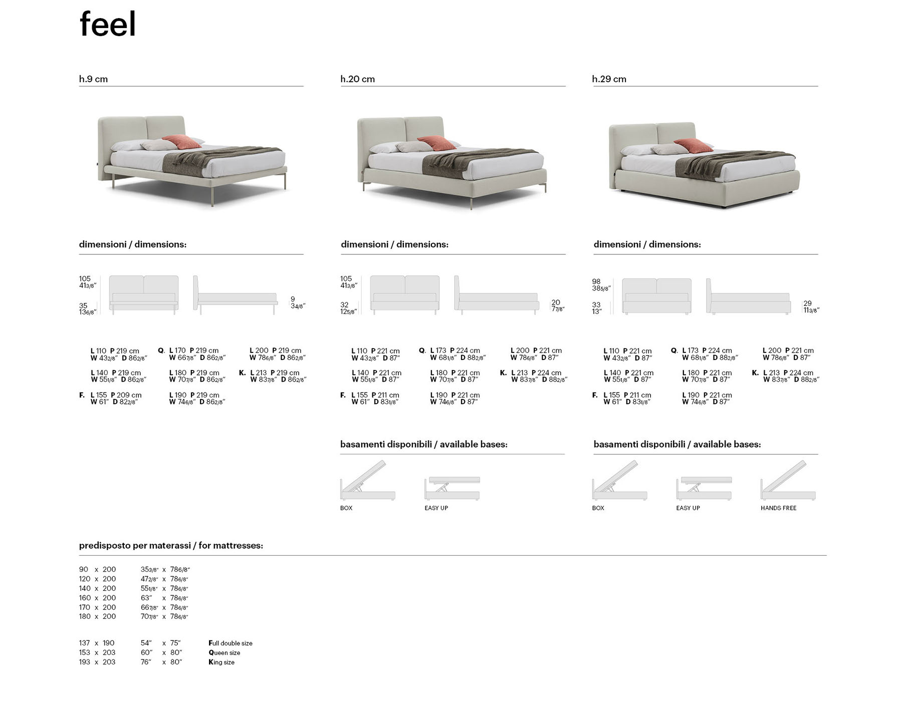 Кровать Feel фабрики Bolzan
