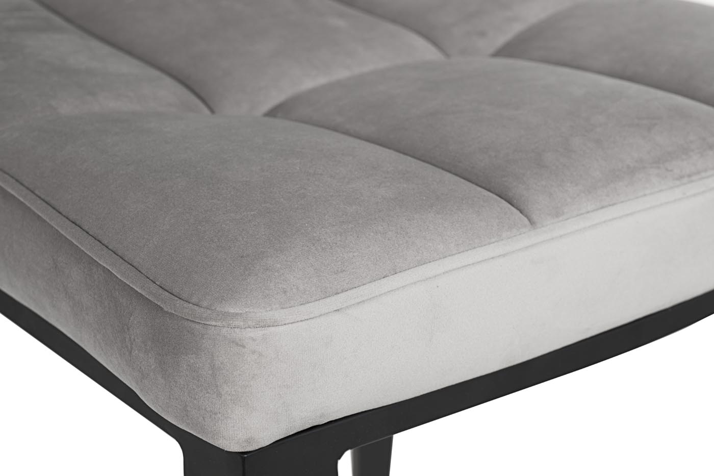 Стул велюр серый/черн.металл 48*58*84см