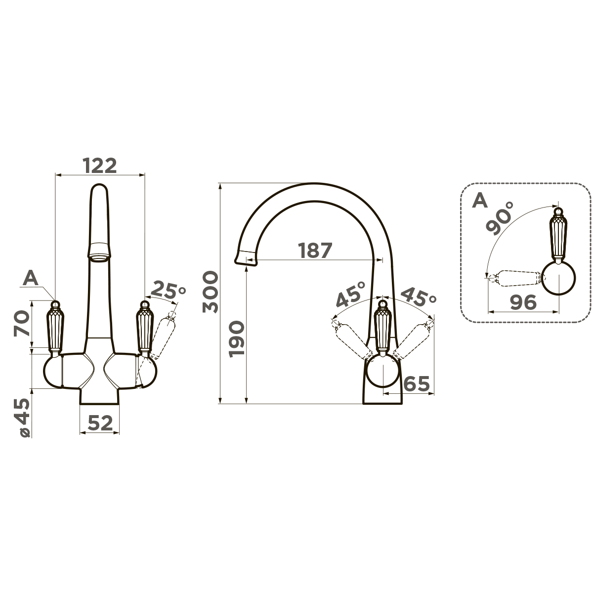 OMOIKIRI Смеситель Okinava-2-G 4994253