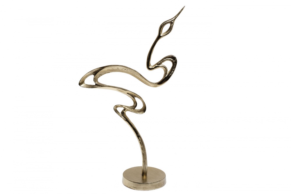 Статуэтка "Цапля" цвет шампань 30*13*51см