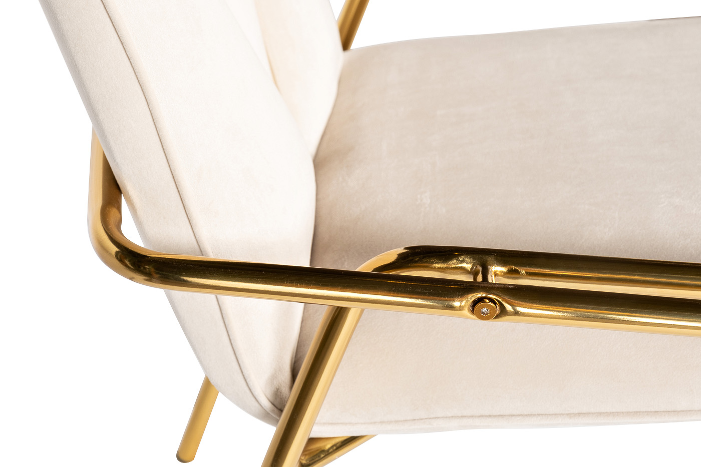 Стул велюр кремовый с V-декором 30C-DR-20013C CR