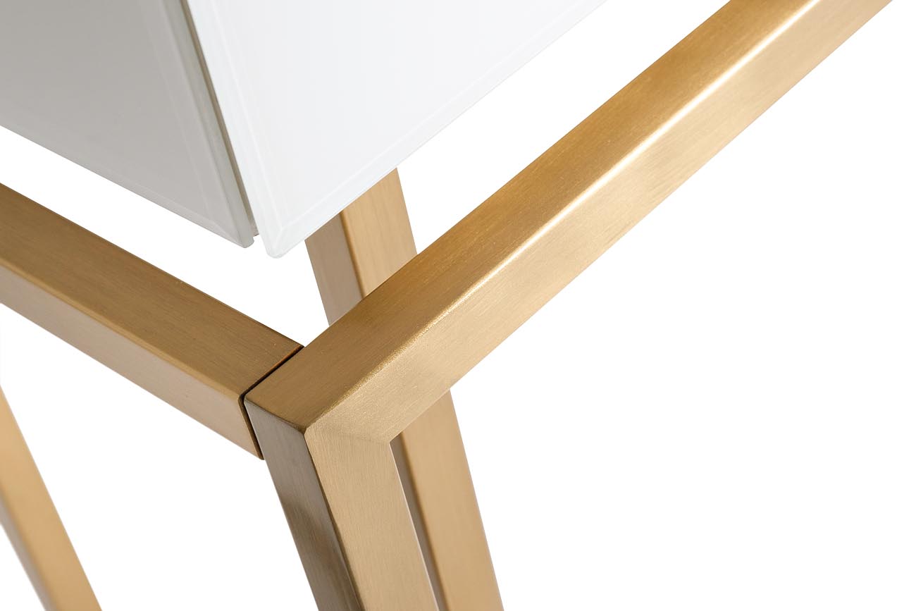 Консоль белая 2 ящика  120*42*77см