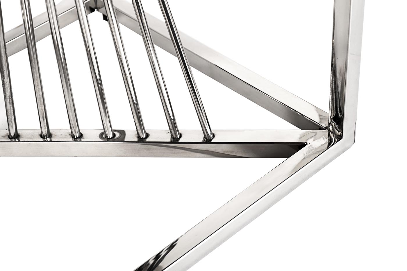 Стол журнальный стекло черн/серебро 13RXET8083M-SILVER