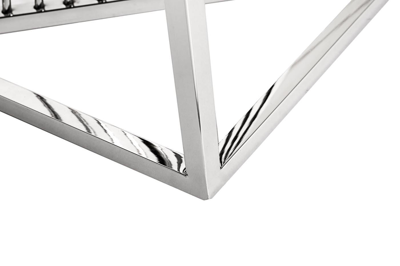 Стол журнальный стекло черн./серебро 13RXET8082L-SILVER