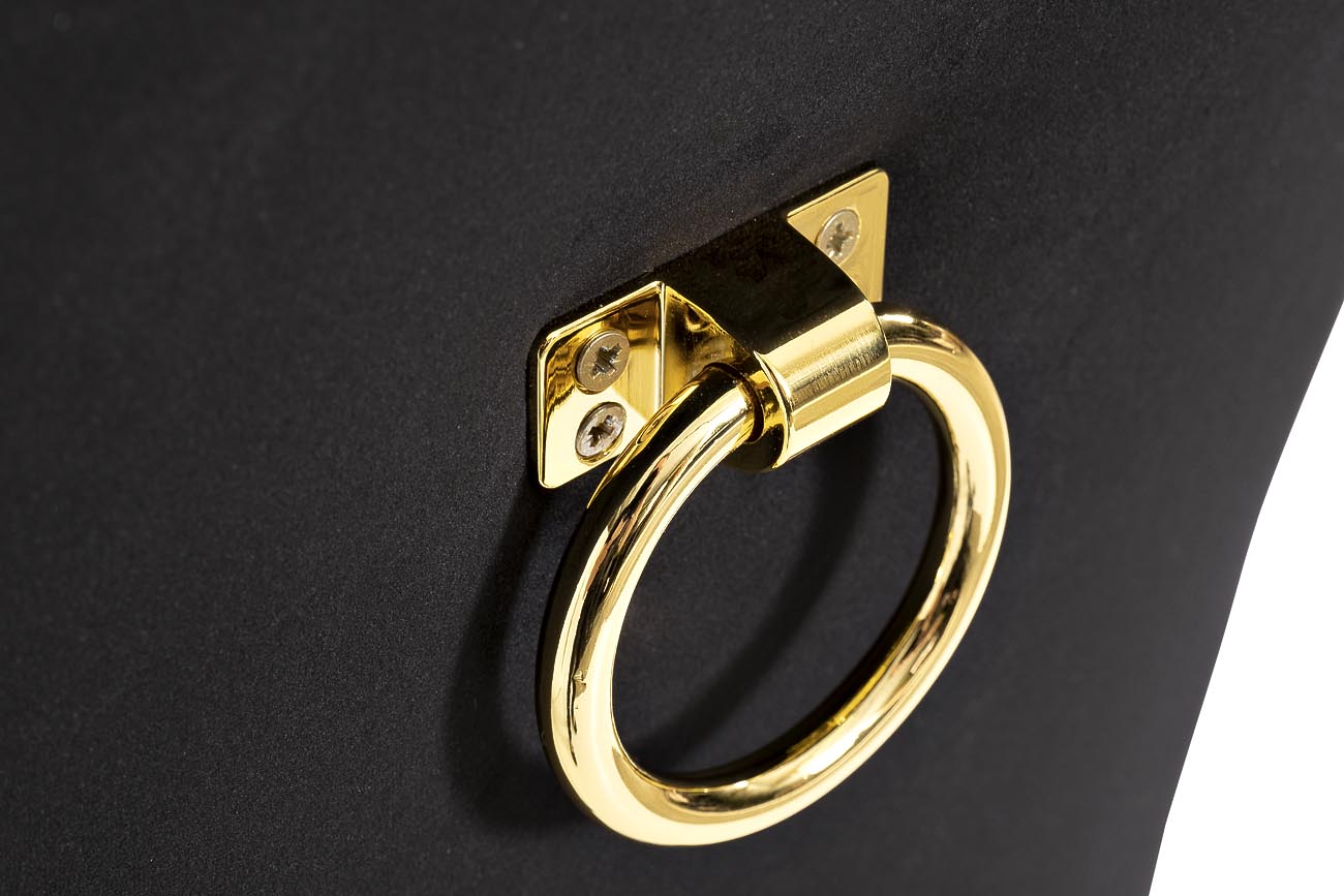 Стул велюр черный с кольцом 597-2K-ЧЕРНЫЙ-Riv100