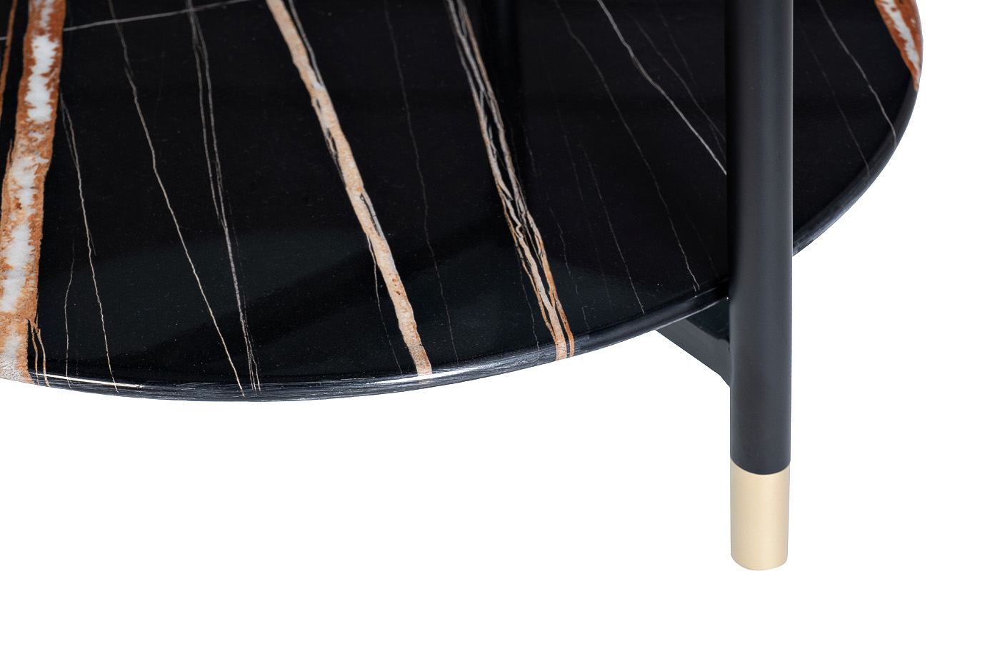 Стол журнальный круглый с полкой 30B-871 BL