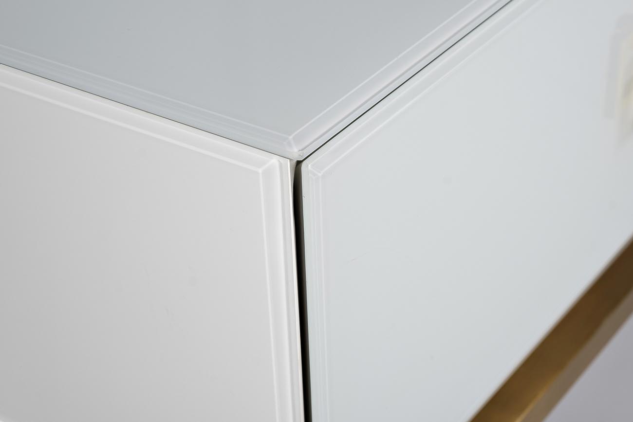 Консоль белая 2 ящика  120*42*77см