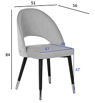 Стул велюр пепельно-розовый 30C-1228F LPI