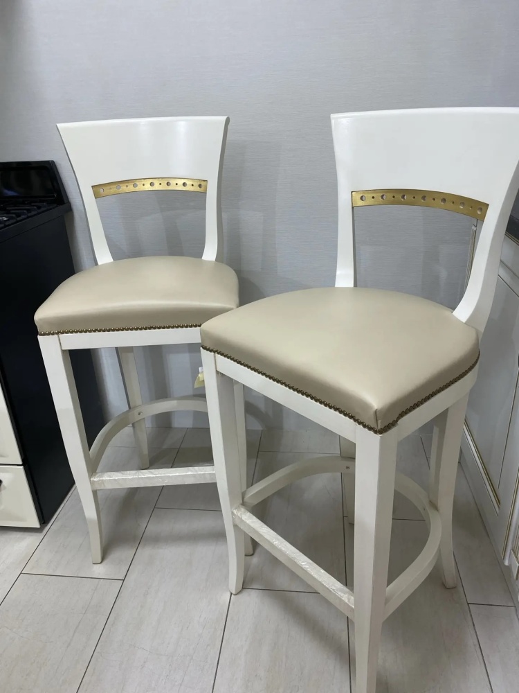 Cтул 357 барный кожа Pandora beige 604 тон B2