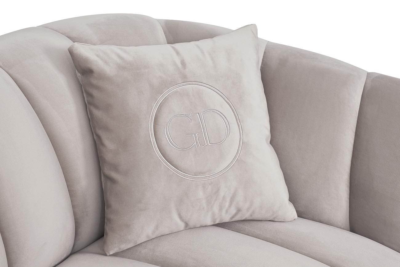 Диван Fabio трехмест. велюр беж. FABIO-3-2K-Colt1001