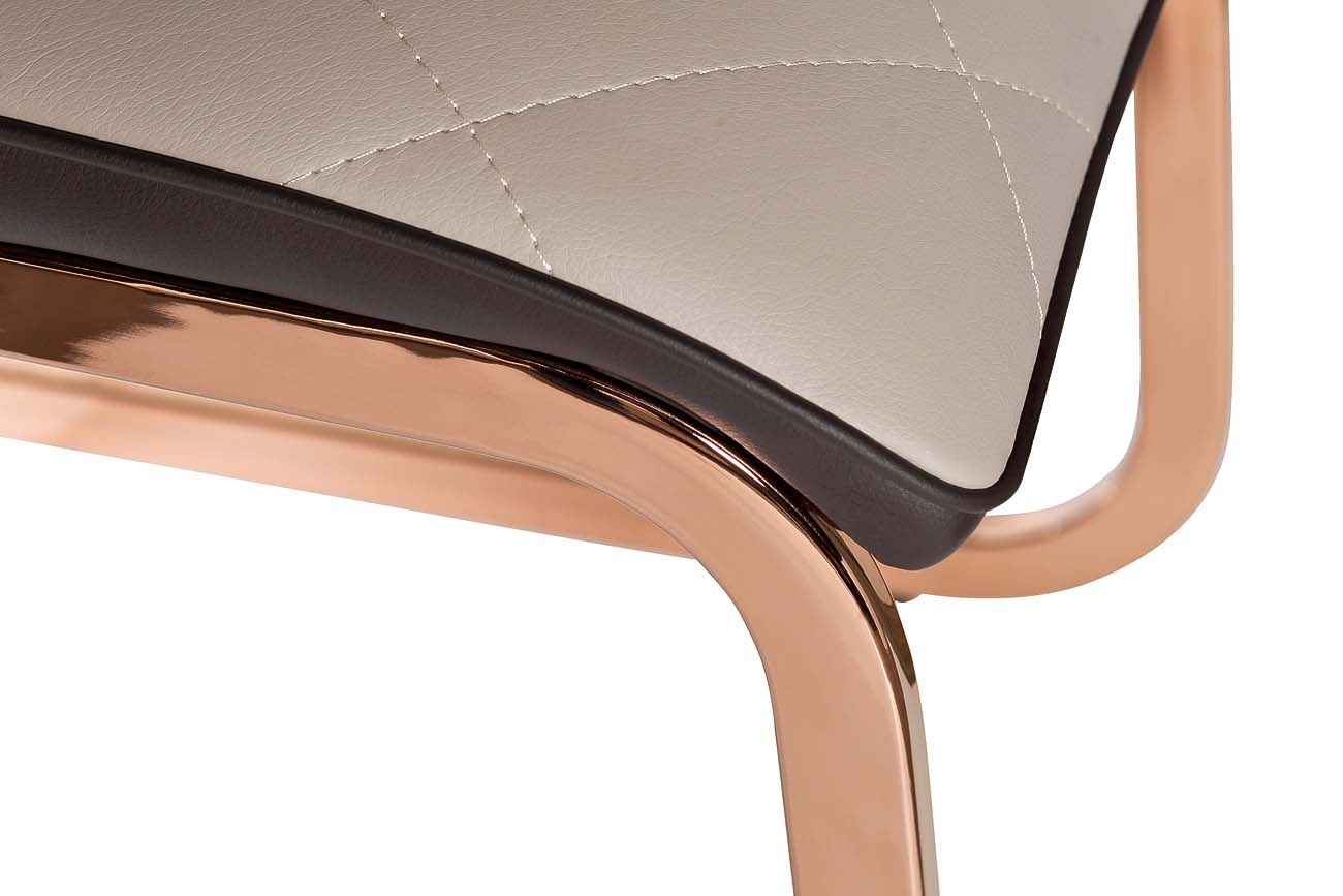 Стул экокожа бежевая 44*56*89см