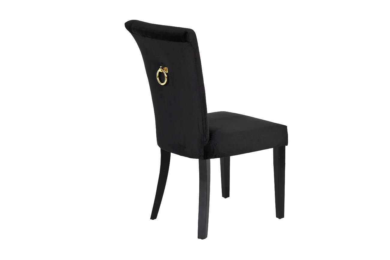 Стул велюр черный с кольцом 597-2K-ЧЕРНЫЙ-Riv100