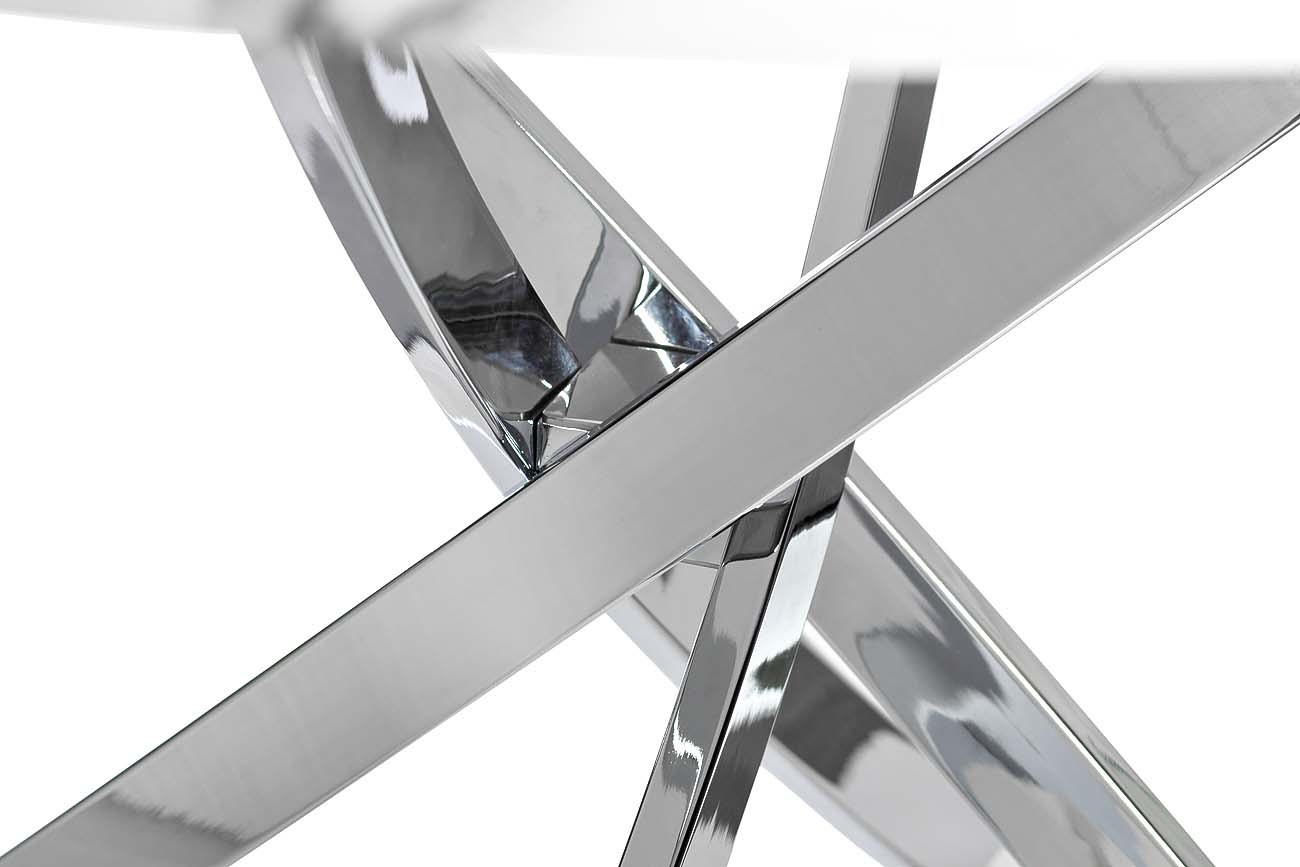 Стол обеденный круглый d120*76см ножки хром