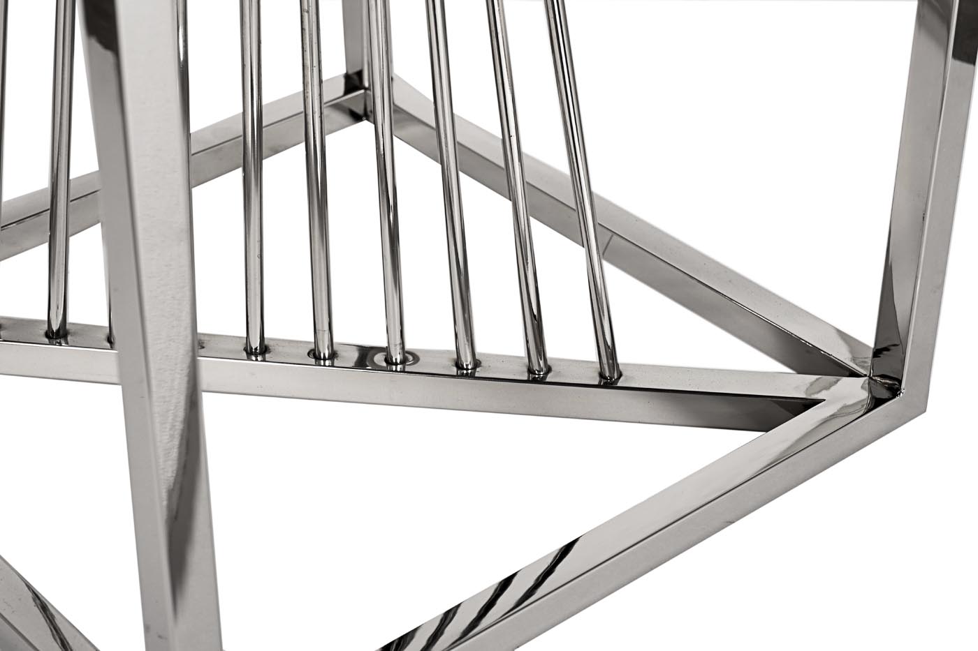 Стол журнальный стекло черн./серебро 13RXET8082L-SILVER