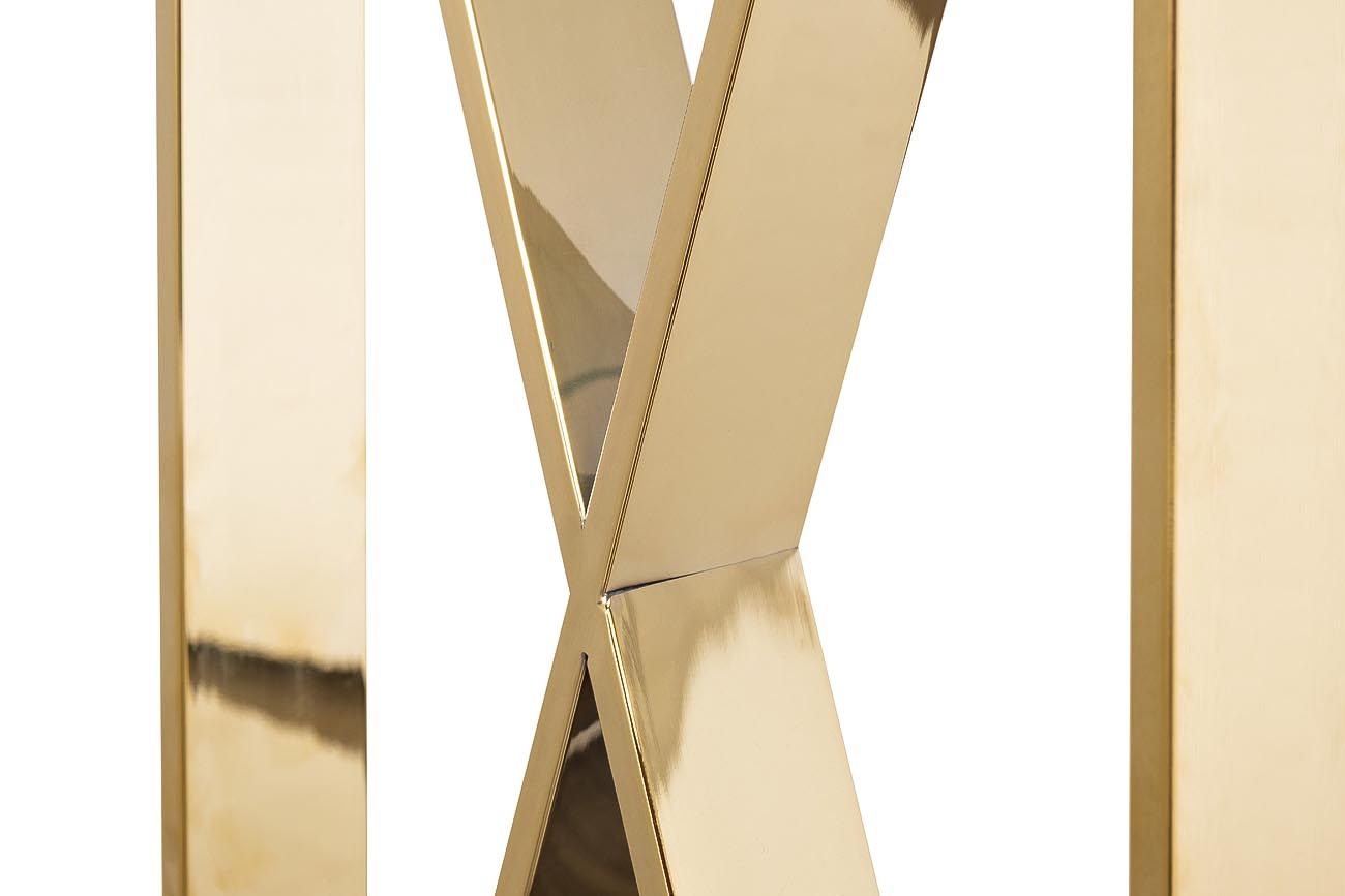 Консоль прозр.стекло/золото 80*30*78см