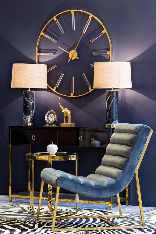 Часы настенные круглые золотые 19-оа-6157