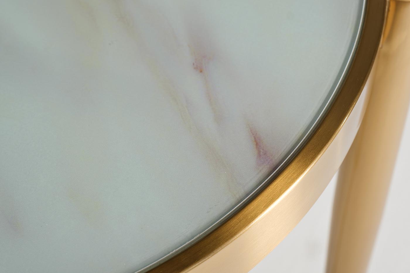 Стол журнальный со стекл.столешниц. под мрамор 19-OA-6432