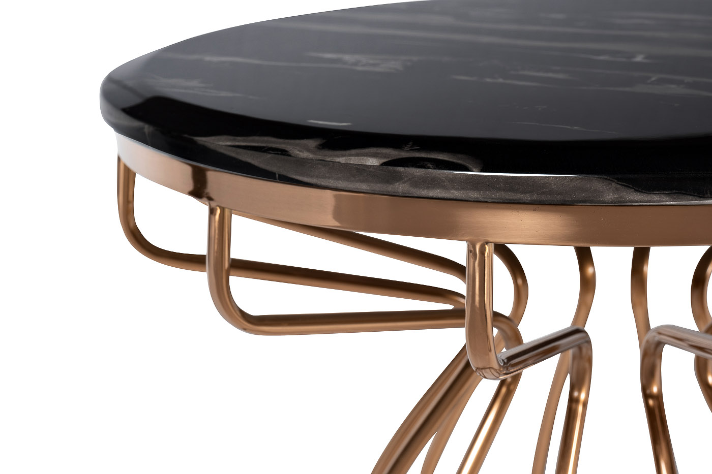 Стол журнальный круглый (искусственный мрамор) 57EL-ET9008B