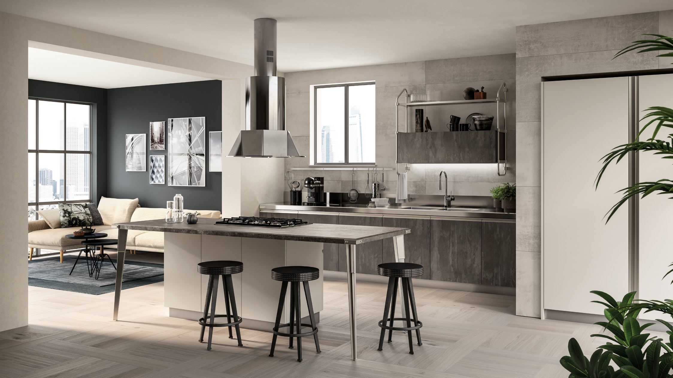 Кухня Diesel Open Workshop от Scavolini Италия