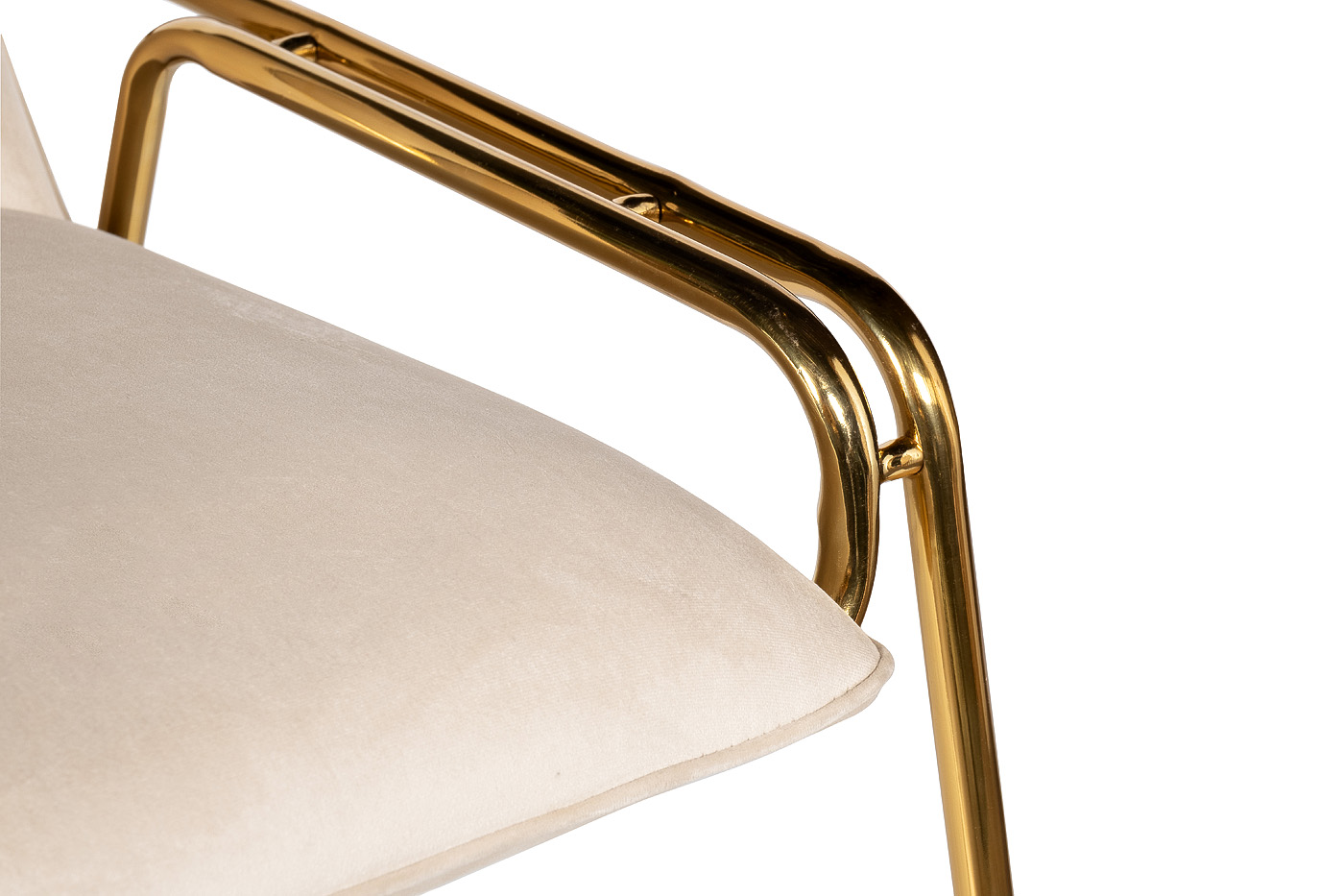 Стул велюр кремовый с V-декором 30C-DR-20013C CR