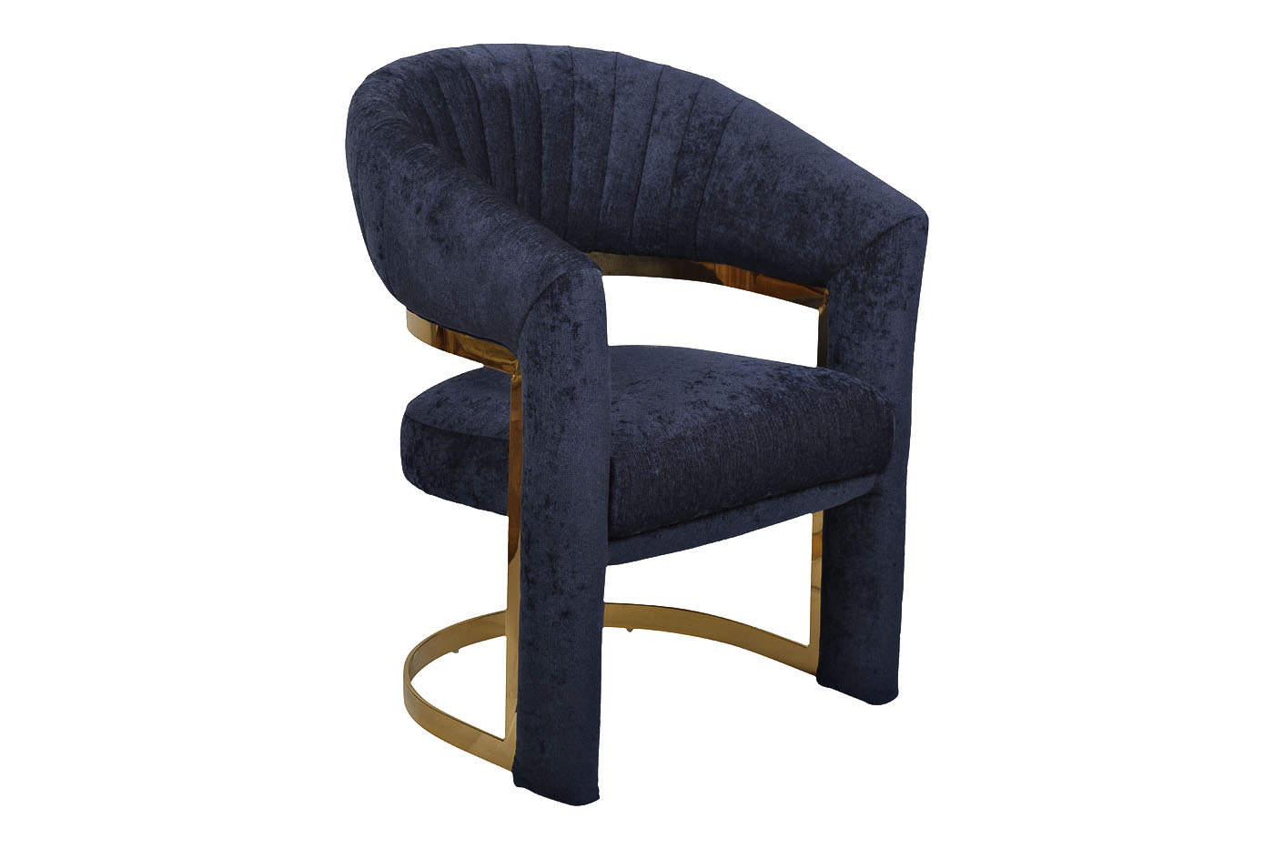 Стул велюр синий/золото 67*66*85см