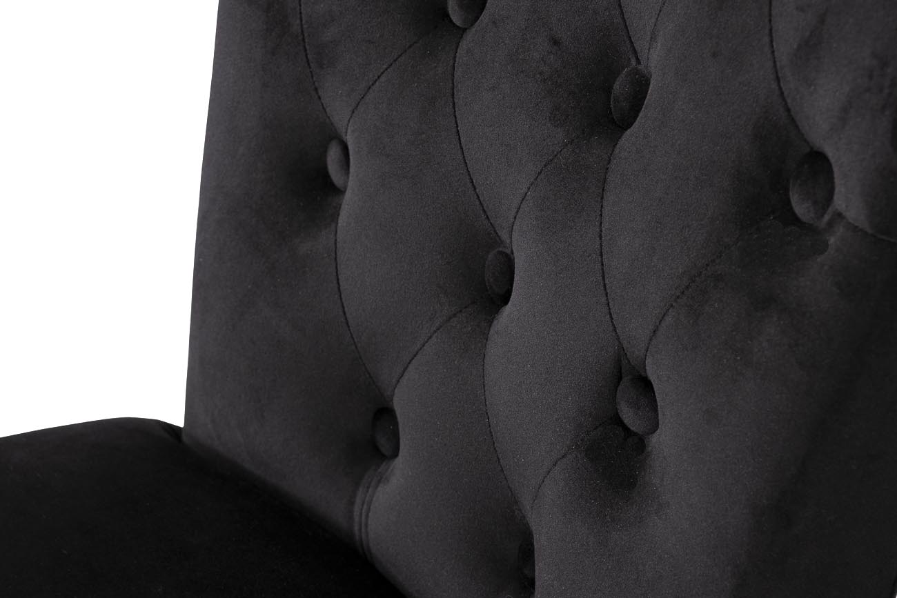 Стул велюр черный с кольцом 597-2K-ЧЕРНЫЙ-Riv100