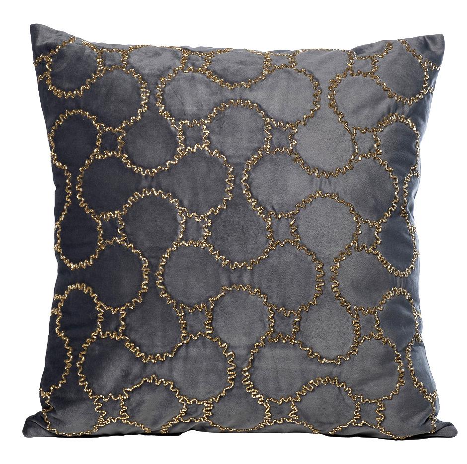 Подушка с бисером "Восьмерки" синяя 70SW-20507