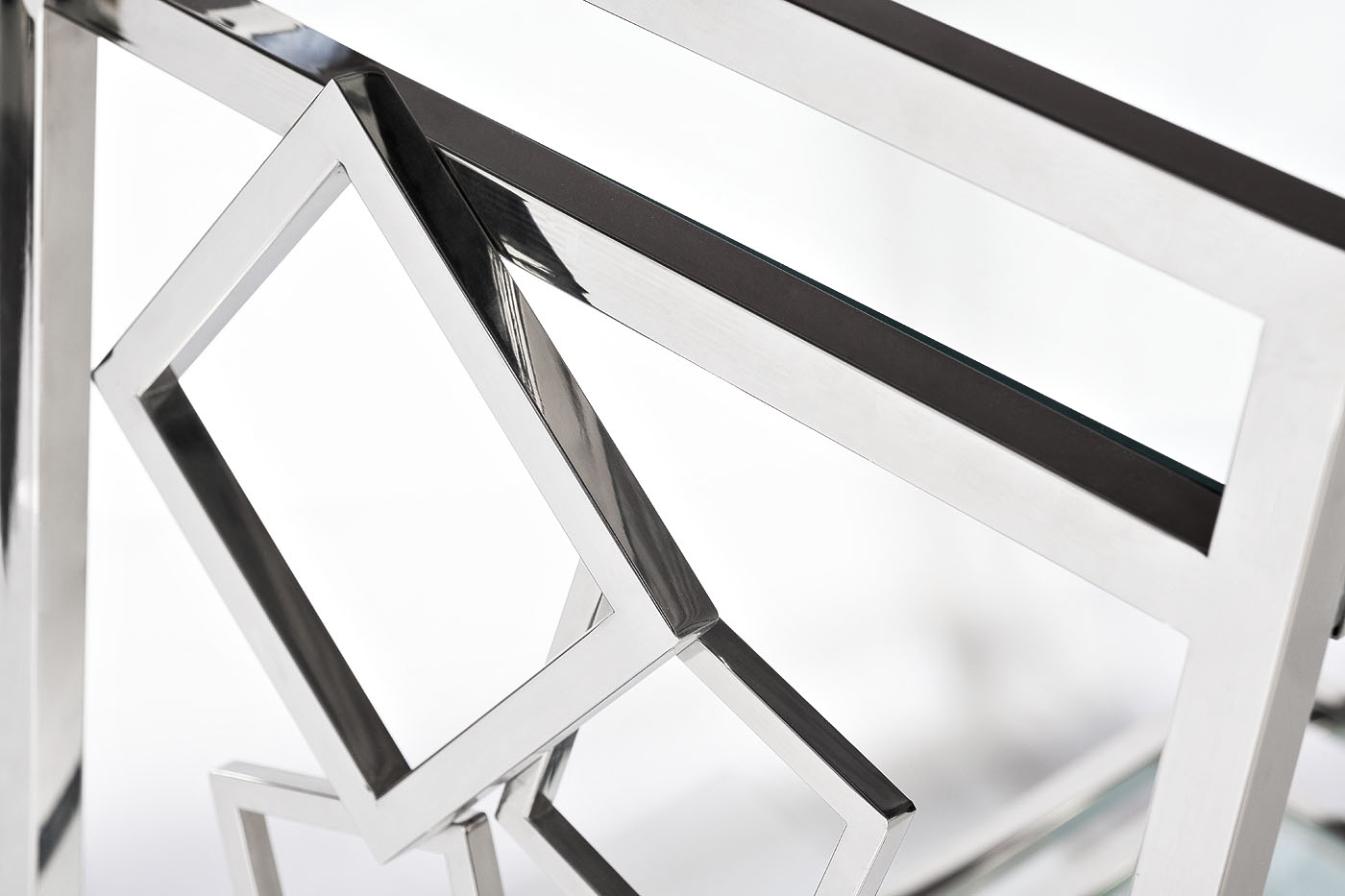 Стол-тележка сервировочная стекло прозр/хром 80*40*83