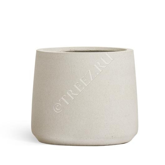 Кашпо TREEZ ERGO - Fine Rock - Чаша Cone - Белый камень