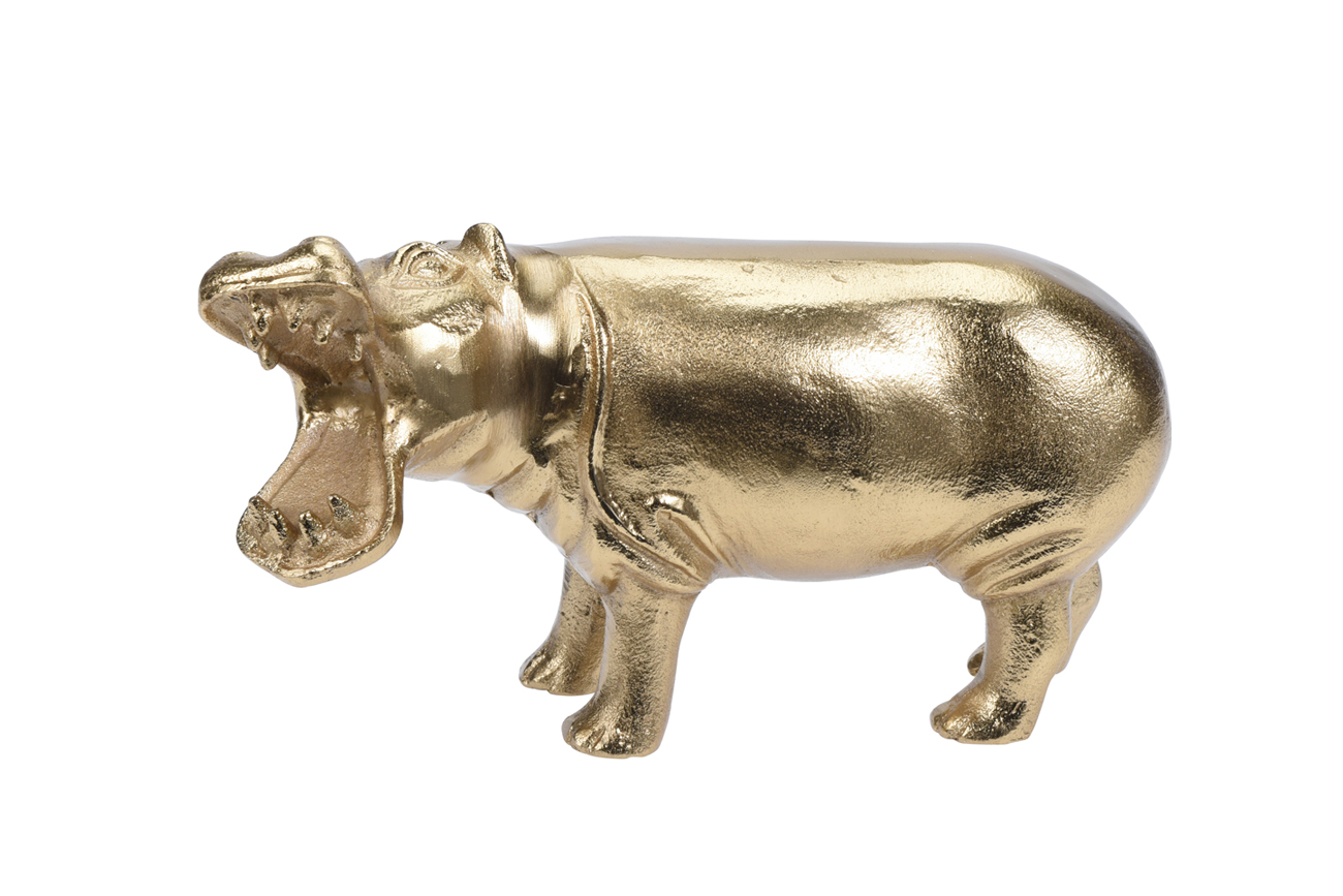 Статуэтка "Бегемот" А98000530 цвет золото 24*8*14см
