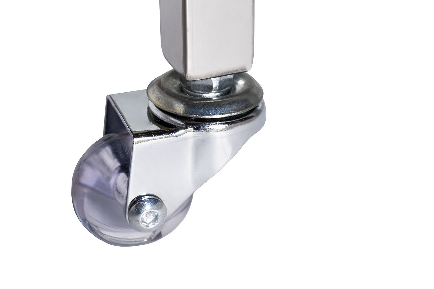 Стол-тележка сервировочная стекло прозр/хром 80*40*83