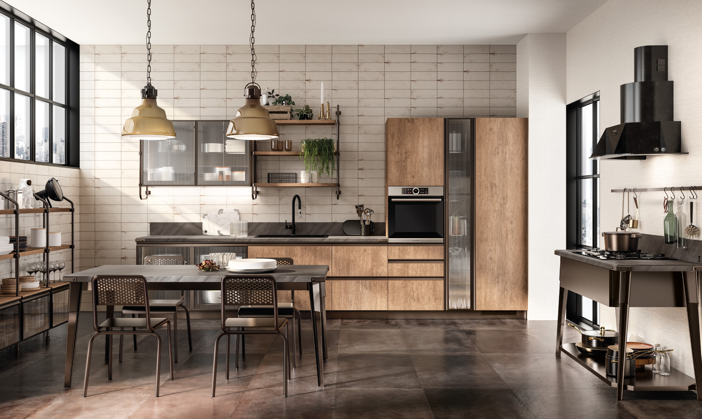 Кухня Diesel Open Workshop от Scavolini Италия