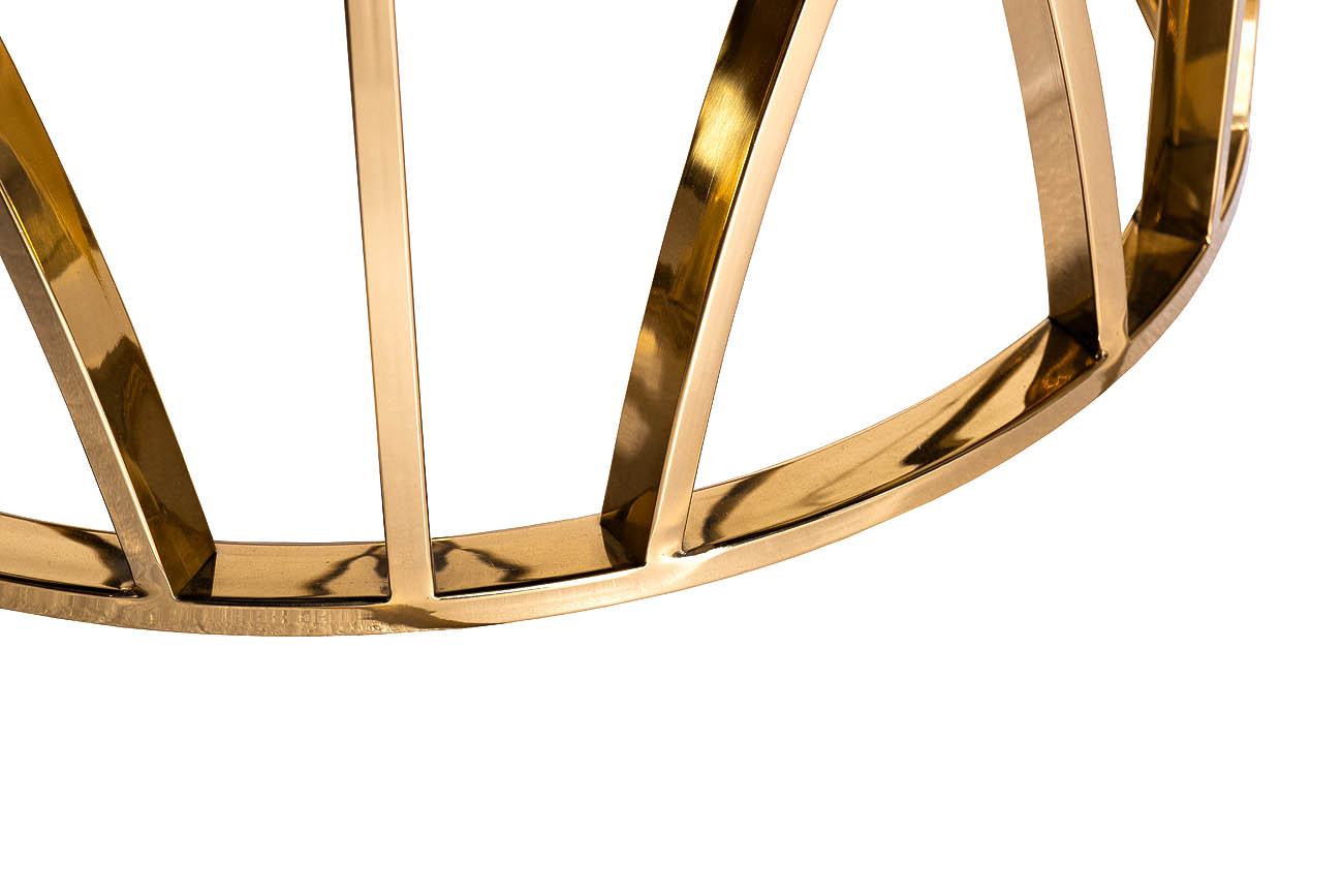 Стол журнальный стекло черн./золото d50*55см