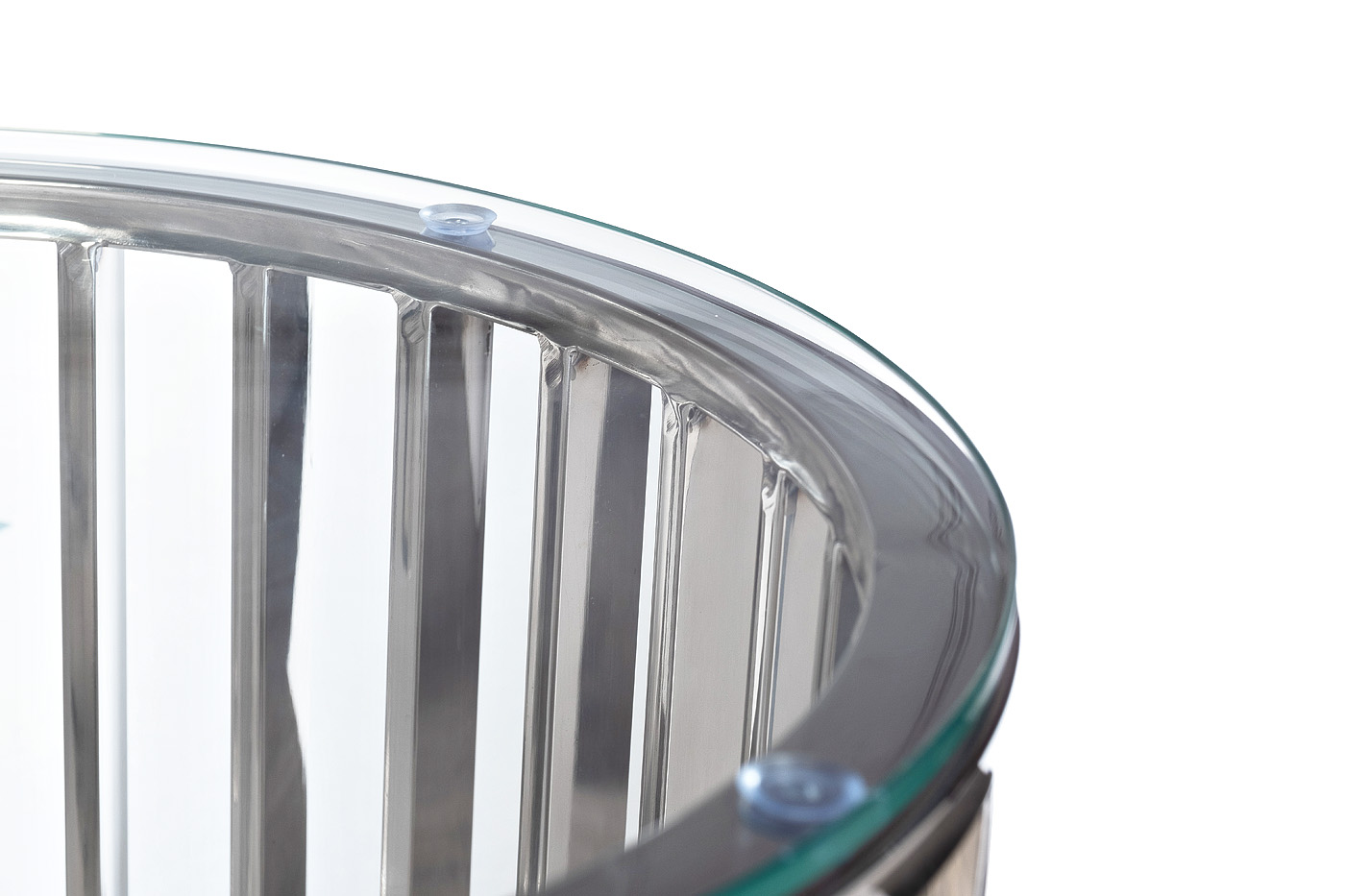 Стол журнальный стекло прозр/серебро 13RXET8077-SILVER