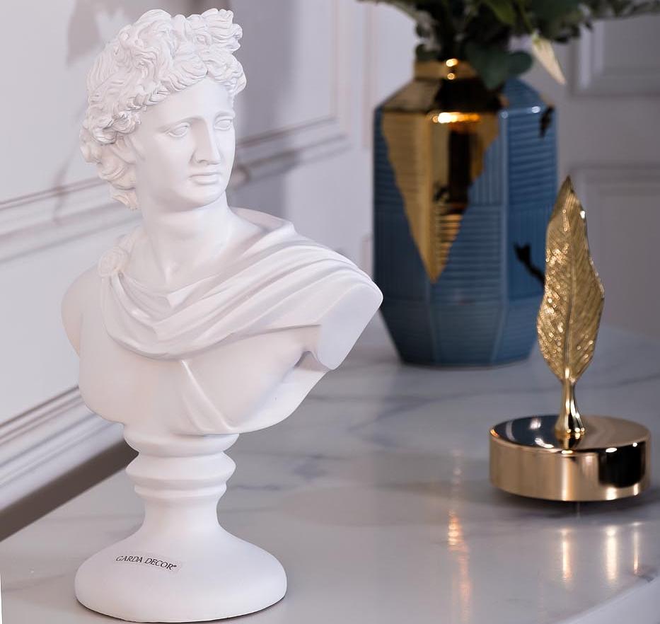 Статуэтка "Античный бюст" белая 55RD3994