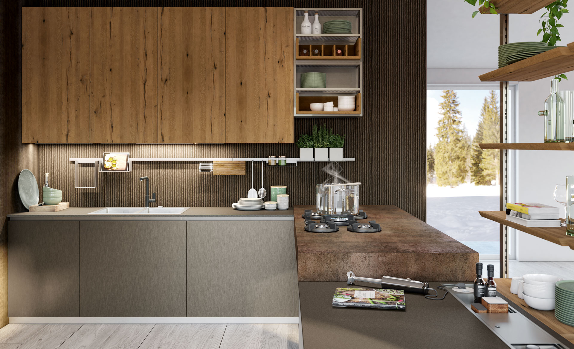 Кухня Oltre Италия LUBE cucine