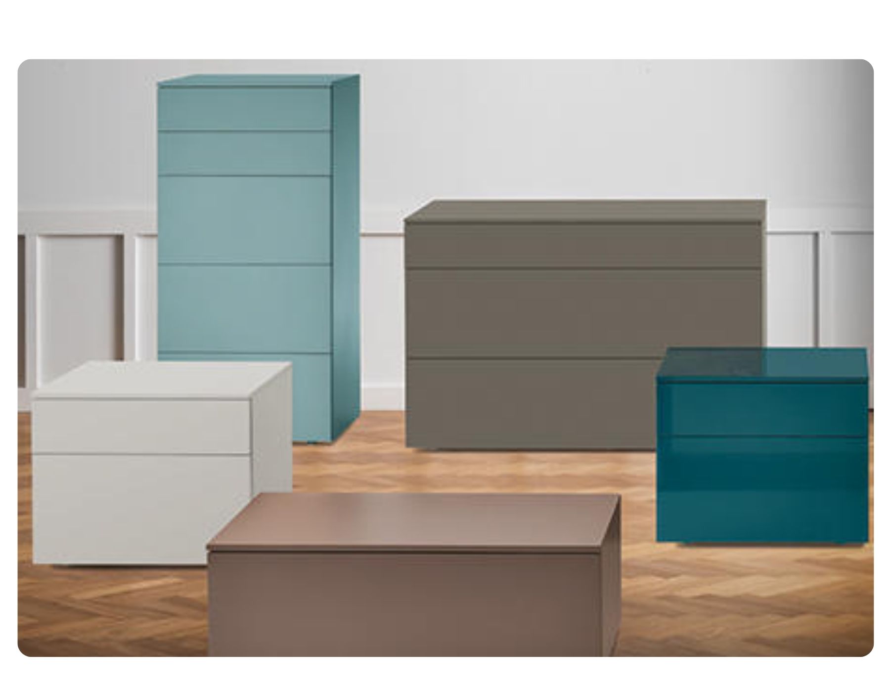 Комод и тумба Slim фабрики Dallagnese