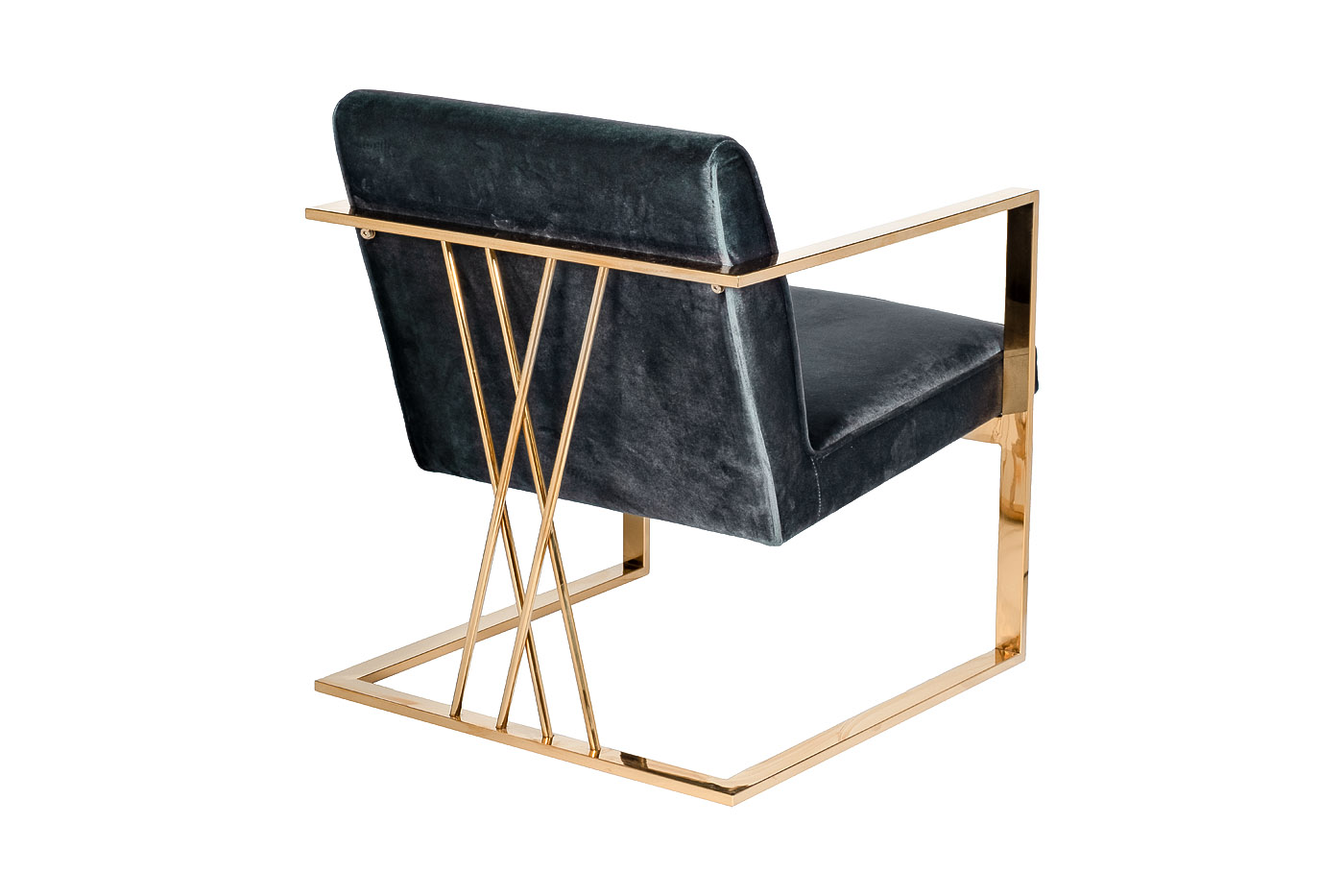 Стул велюр зеленый/золото GY-AC8056GOLD-GR